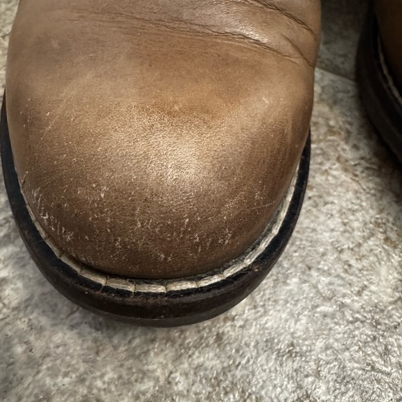 Buffalo David Bitton Brown Ankle Boots with Wraparound Strap - Picture 3 of 8